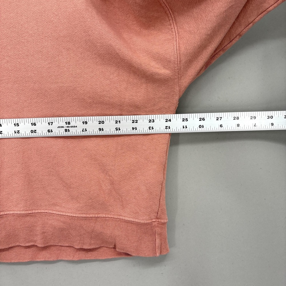 THE GREAT. Sweatshirt Small 1 Pink Terry Cropped Oversized Pullover Crewneck - Picture 8 of 12